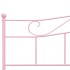Estructura de cama de metal rosa 180x200