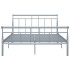 Estructura de cama de metal gris 140x200