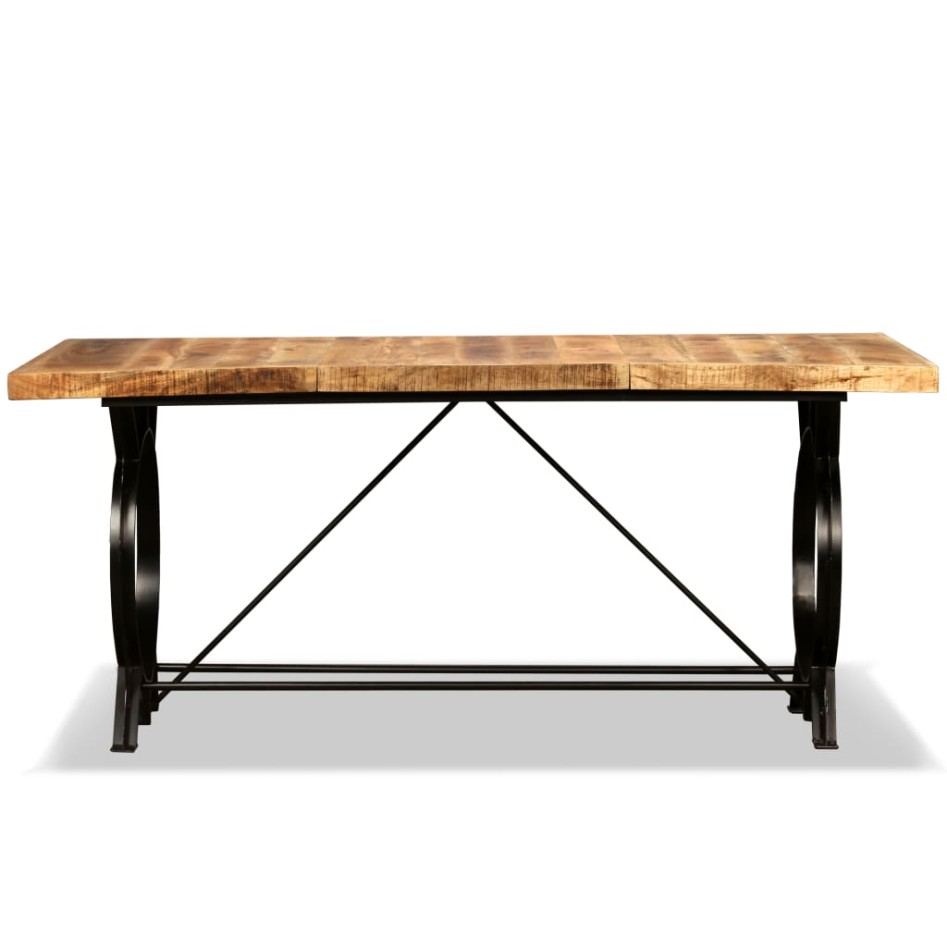 Mesa de salón comedor de madera maciza de mango rugosa 180