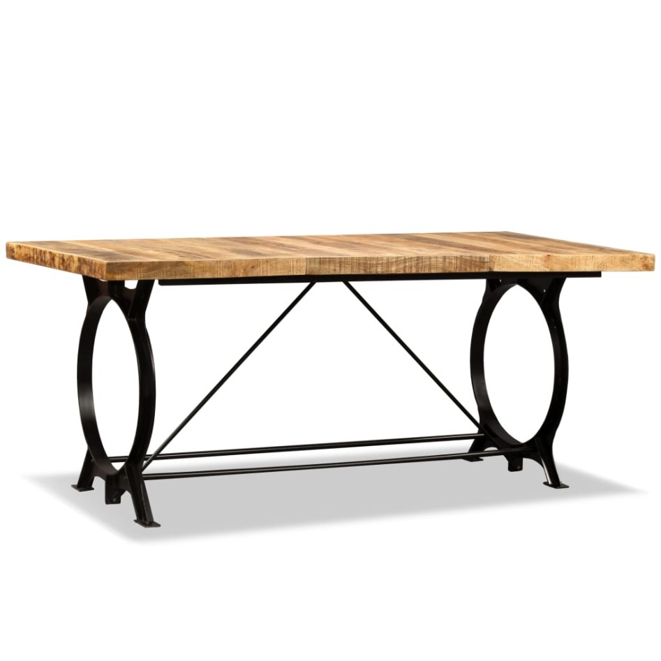 Mesa de salón comedor de madera maciza de mango rugosa 180