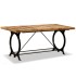 Mesa de salón comedor de madera maciza de mango rugosa 180