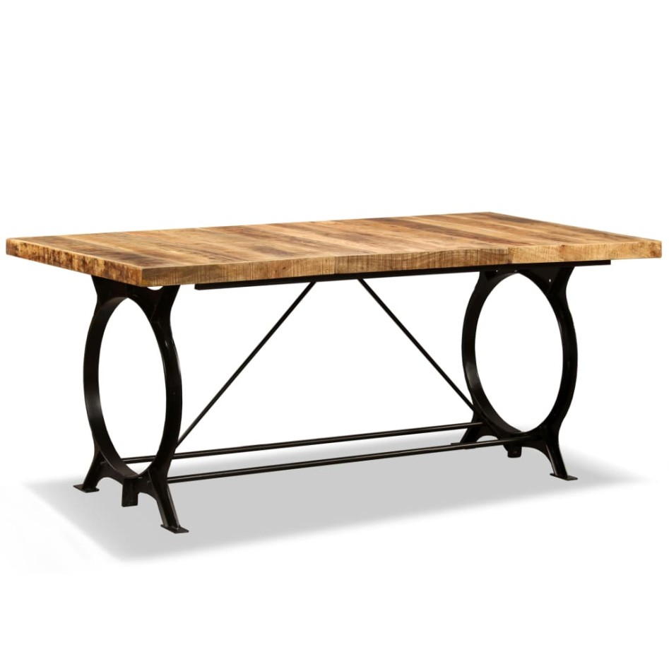 Mesa de salón comedor de madera maciza de mango rugosa 180