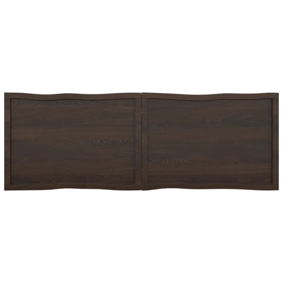 Tablero mesa madera tratada borde vivo marrón 180x60x(2-6)