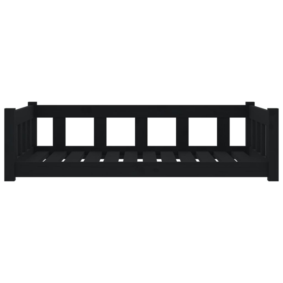 Cama para perros madera maciza de pino negro 105,5x75,5x28