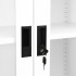 Armario oficina acero vidrio templado blanco 90x40x180