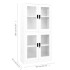 Armario oficina acero vidrio templado blanco 90x40x180