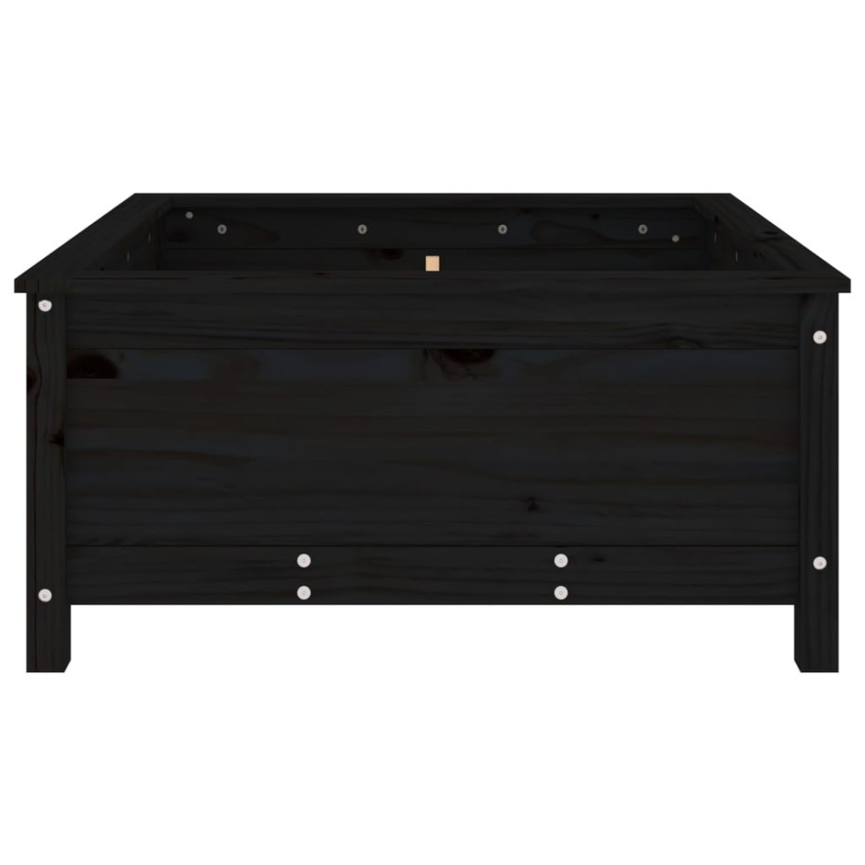 Jardinera madera maciza de pino negro 82,5x82,5x39