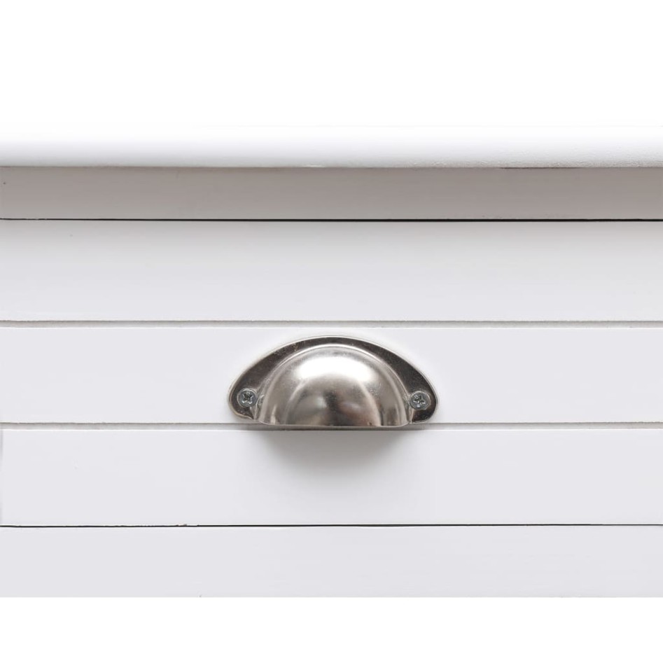 Escritorio de madera maciza de Paulownia blanco 108x45x76