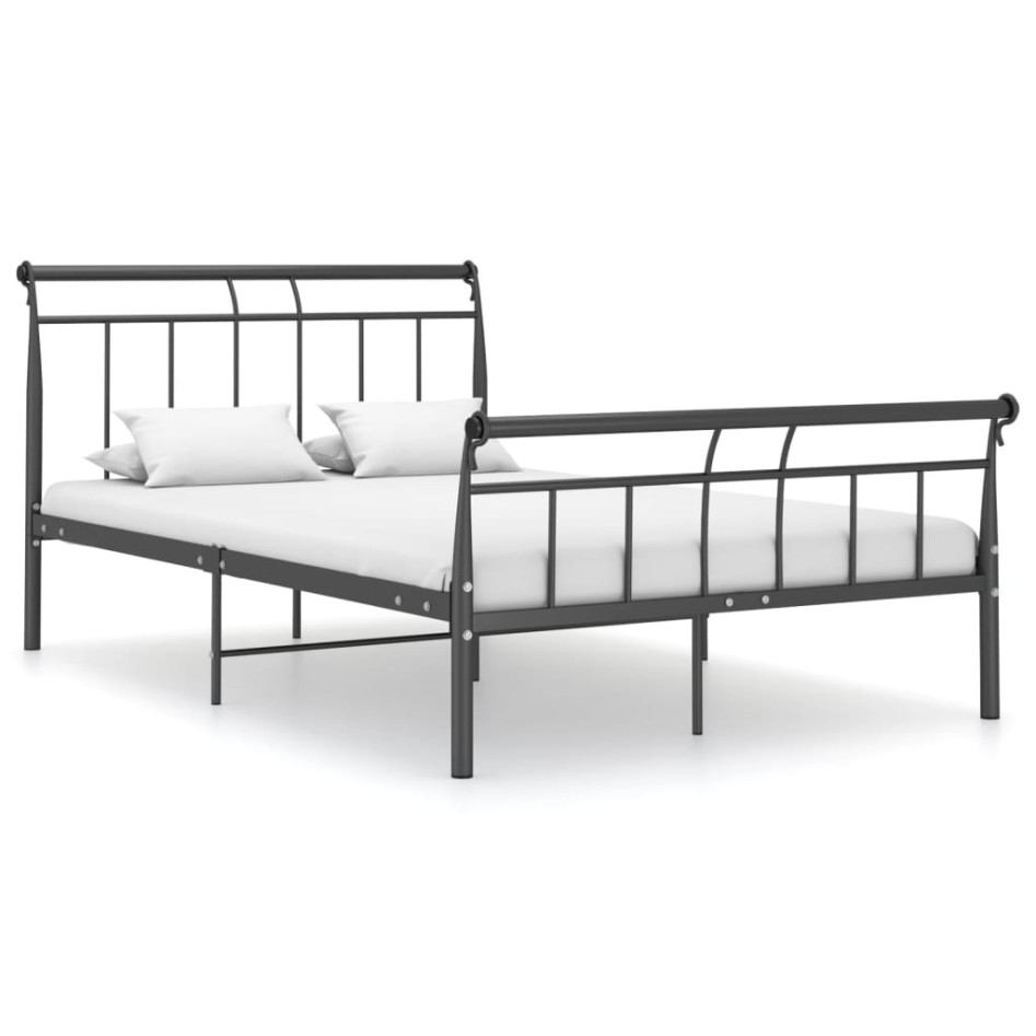 Estructura de cama de metal negro 120x200