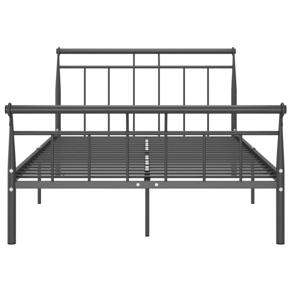 Estructura de cama de metal negro 120x200