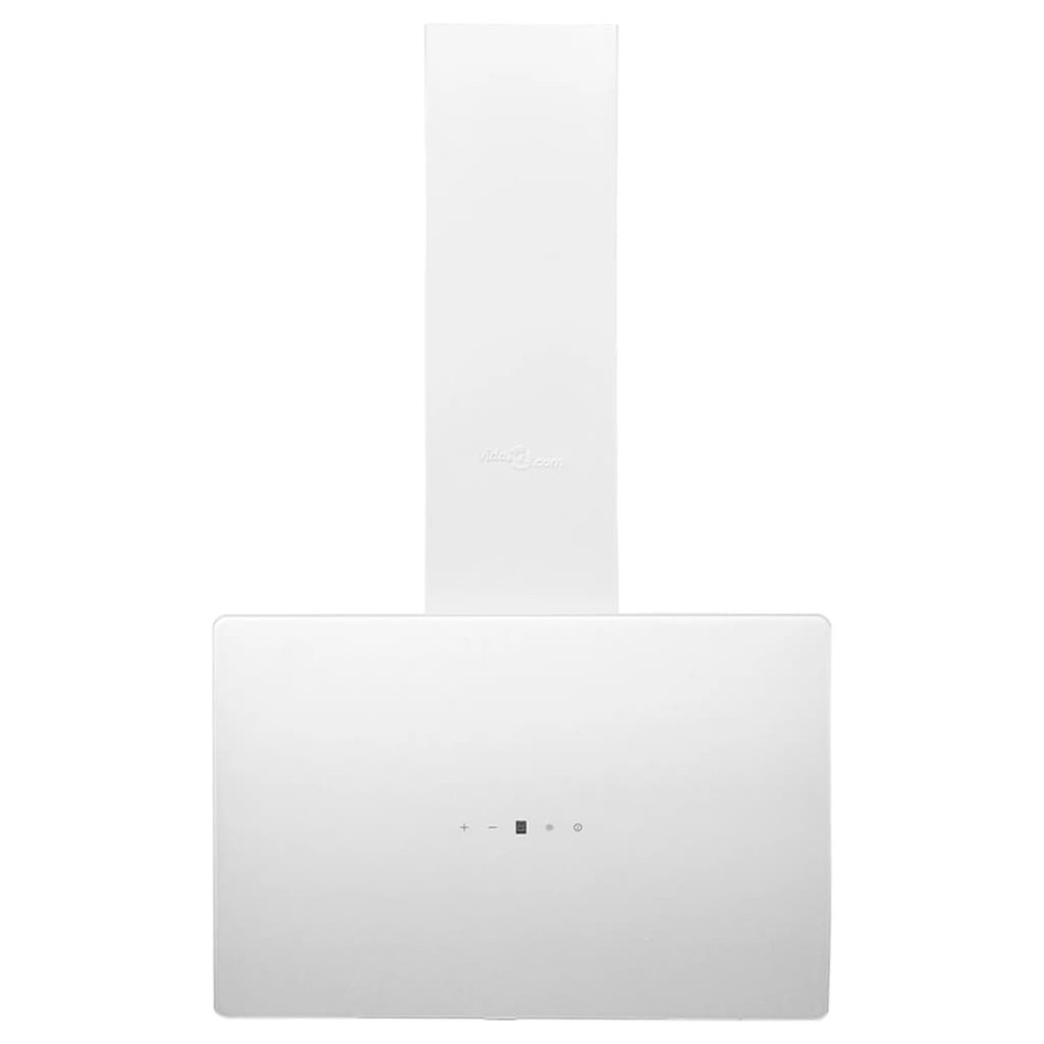 Campana extractora de pared acero vidrio templado blanco 60
