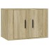 Set de muebles para TV 4 pzas madera contrachapada roble
