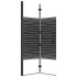 Mampara de ducha plegable ESG negro 100x140