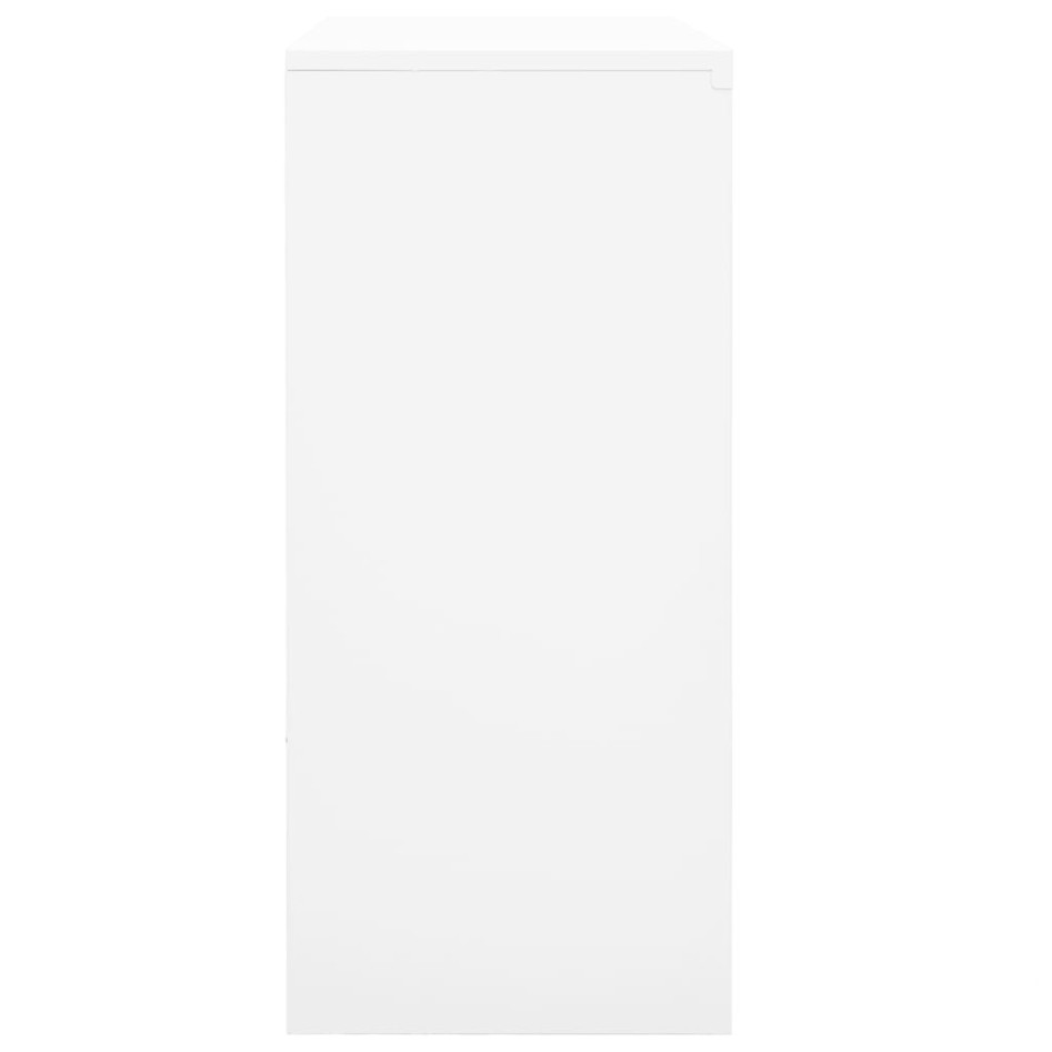 Armario de oficina con puerta corredera acero blanco