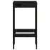 Taburetes de cocina 2 uds madera maciza pino negro 40x36x75