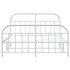 Estructura cama metal con cabecero y estribo blanco 160x200