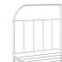 Estructura cama metal con cabecero y estribo blanco 160x200