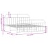 Estructura cama metal con cabecero y estribo blanco 160x200