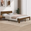 Estructura de cama madera maciza de pino marrón miel 140x200 cm