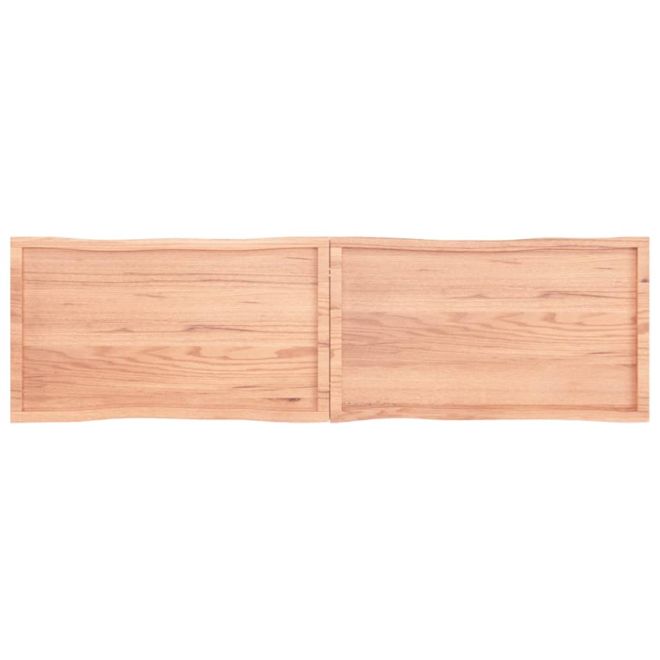 Tablero mesa madera tratada borde natural marrón