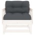 Sillones de jardín con cojines 2 uds madera maciza pino