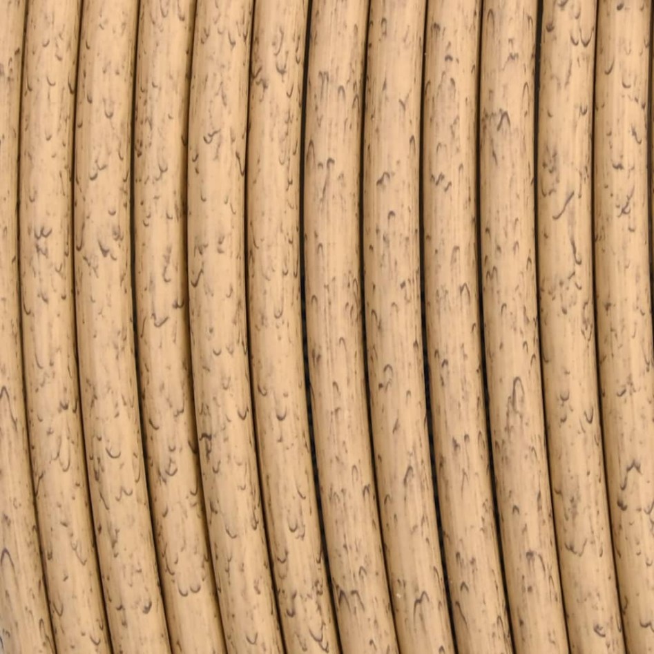 Set muebles jardín 3 pzas y cojines gris oscuro ratán