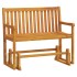 vidaxL Banco balancín de jardín 110 cm madera maciza