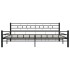 Estructura de cama de acero negra 180x200