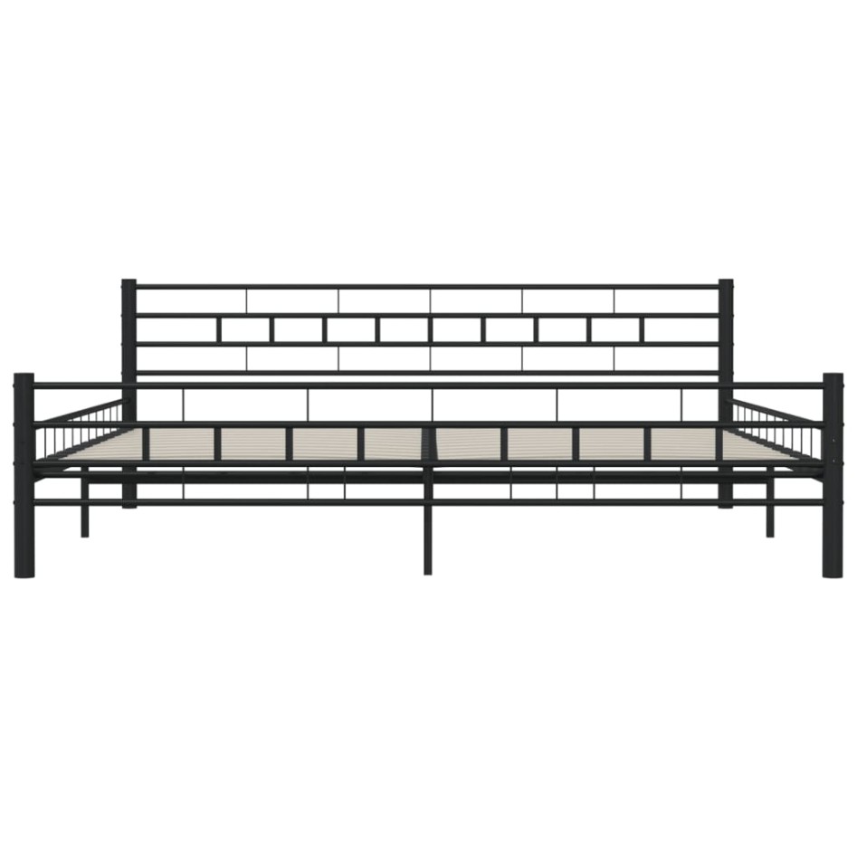 Estructura de cama de acero negra 180x200