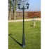 Farola de jardín 2 brazos 215 cm verde oscuro/negro