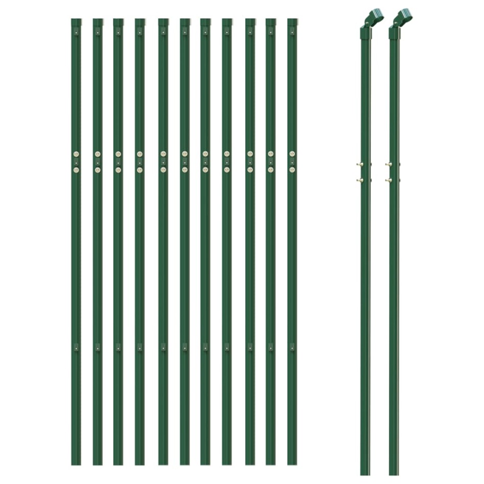 Cerca de alambre de acero galvanizado verde 1x25