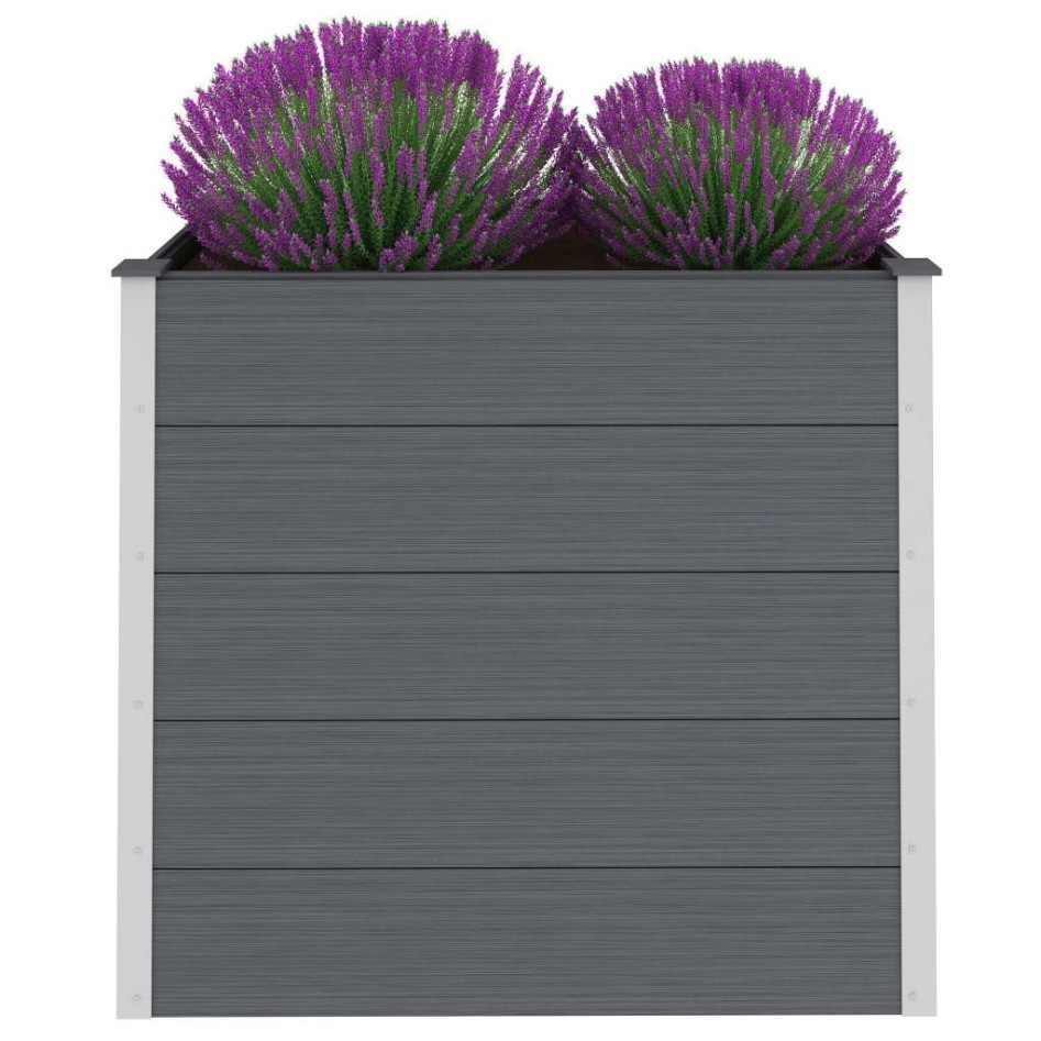Arriate de WPC gris 100x50x91