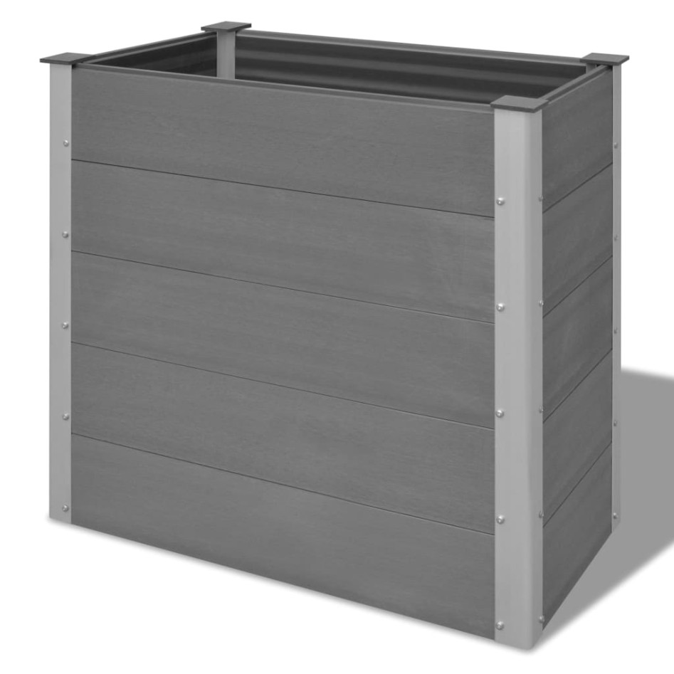 Arriate de WPC gris 100x50x91