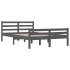 Estructura de cama madera maciza gris 140x200