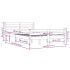Estructura de cama madera maciza gris 140x200