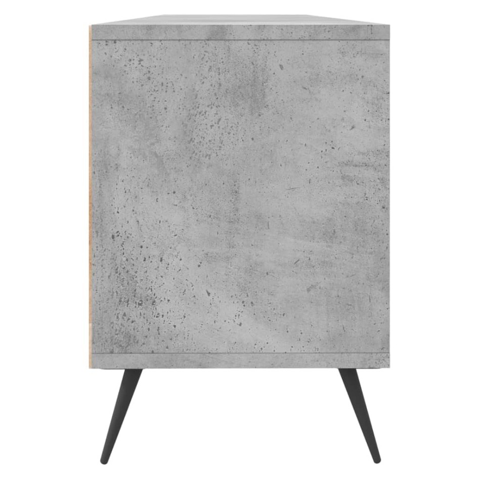 Mueble de TV madera contrachapada gris hormigón 150x30x44,5
