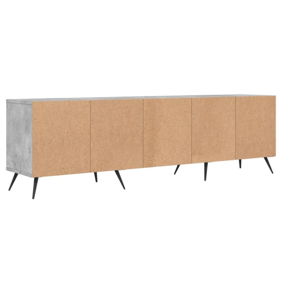 Mueble de TV madera contrachapada gris hormigón 150x30x44,5