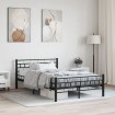 Estructura de cama de acero negra 120x200 cm