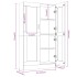 Vitrina madera contrachapada roble ahumado 82,5x30,5x150