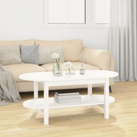 Mesa de centro de madera maciza de pino blanco 110x55x45
