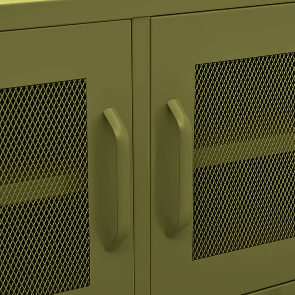 Mueble de TV verde oliva 105x35x50 cm