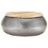 Mesa de centro de madera de mango maciza gris 68x68x30