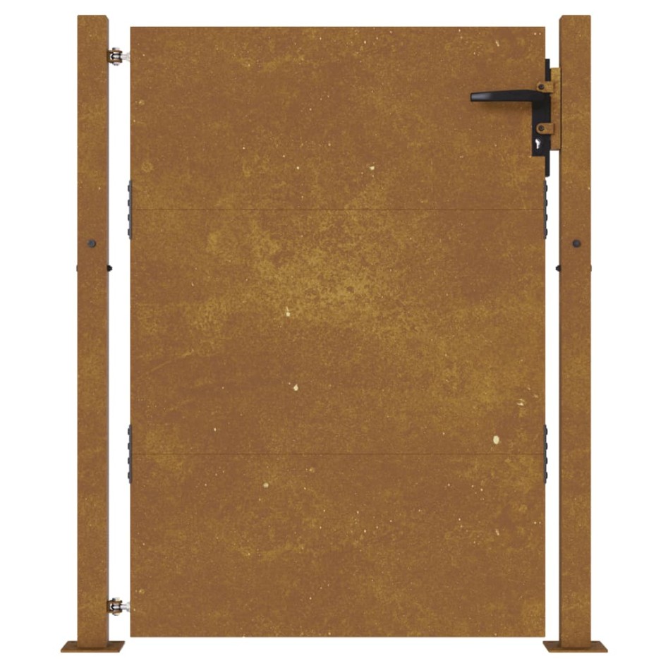 Puerta de jardín acero corten 105x130
