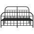 Estructura de cama cabecero y estribo metal negro 160x200