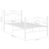 Estructura de cama de metal blanco 90x200