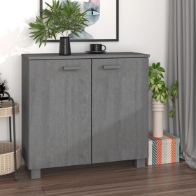 Aparador HAMAR madera maciza pino gris oscuro 85x35x80