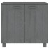 Aparador HAMAR madera maciza pino gris oscuro 85x35x80
