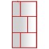 Mampara puerta de ducha vidrio transparente ESG rojo 115x195