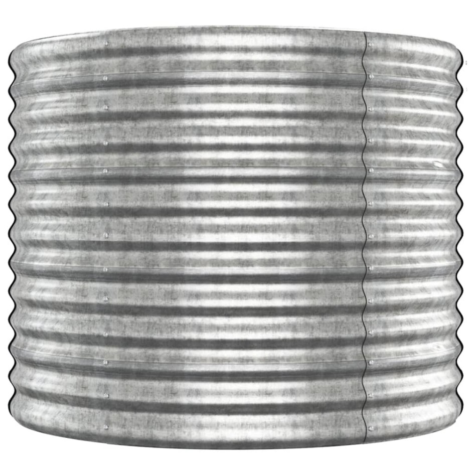 Jardinera arriate acero recubrimiento polvo plata 512x80x68