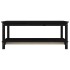 Mesa de centro de madera maciza de pino negro 110x55x45